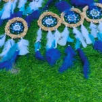 Dream Catcher Large Blue Dreamcatcher Featehrs Wall Hanging Home Decor Wall Decor Boho decor Wedding Decor Bohemian birthday gift