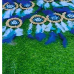 Dream Catcher Large Blue Dreamcatcher Featehrs Wall Hanging Home Decor Wall Decor Boho decor Wedding Decor Bohemian birthday gift - Image 3