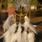 Rooh Dream Catcher ~ Kesari Om Canvas Car Hanging