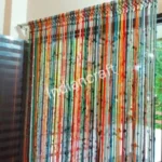 Multicolor Macrame Curtain, Bohemian Window Treatment